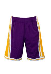 Szorty Mitchell & Ness Los Angeles Lakers '84 fioletowe. Kolor: fioletowy. Sport: turystyka piesza #1