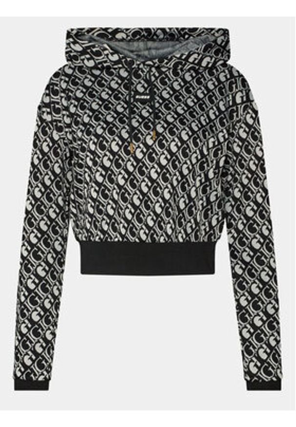 Guess Bluza Gl Logo V4RQ13 KC2X2 Czarny Regular Fit. Kolor: czarny. Materiał: syntetyk