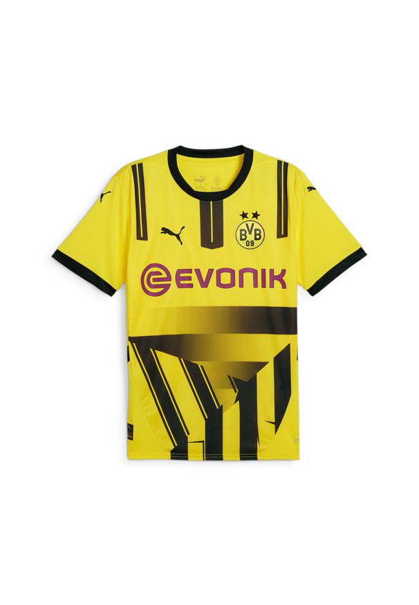 Puma - Męska koszulka pucharowa Borussia Dortmund 24/25 PUMA Faster Yellow Black. Kolor: czarny, żółty, wielokolorowy