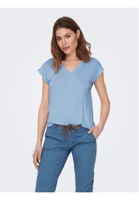 only - ONLY T-Shirt Free 15287041 Błękitny Regular Fit. Kolor: niebieski. Materiał: syntetyk #1