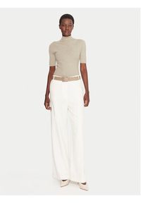 BOSS Golf Faleri 50542885 Beżowy Regular Fit. Typ kołnierza: golf. Kolor: beżowy. Materiał: wełna #5