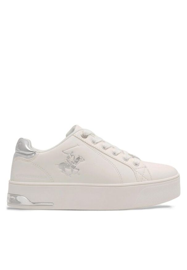 Beverly Hills Polo Club Sneakersy WAG1215004A Biały. Kolor: biały. Materiał: skóra