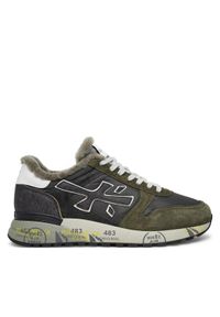 Premiata Sneakersy Mick 6566M Khaki. Kolor: brązowy. Materiał: skóra, zamsz #1