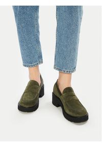 Camper Loafersy Milah K201425-021 Zielony. Kolor: zielony. Materiał: skóra, zamsz #3
