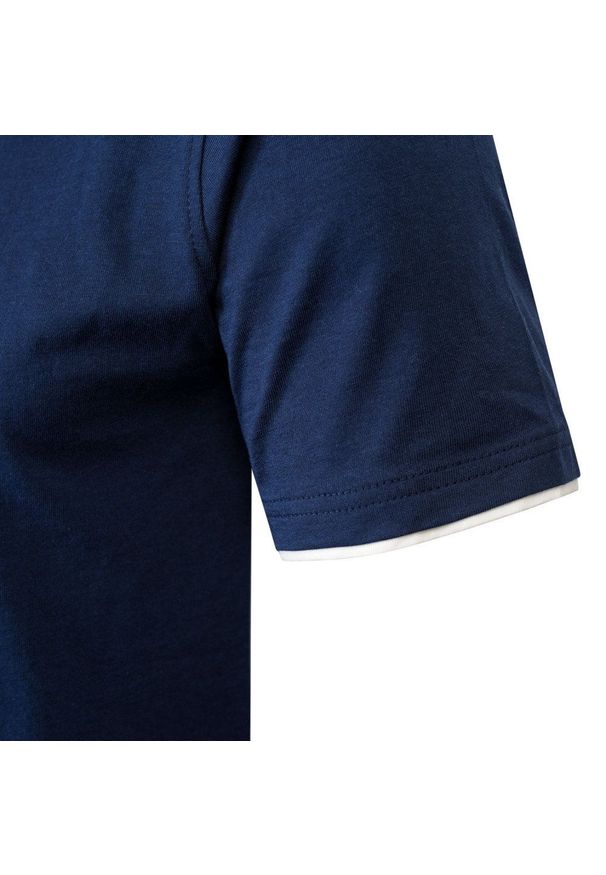 T-Shirt (Koszulka) Męska - Pako Jeans - Granatowa, Nadruk, Print. Okazja: na co dzień. Kolor: niebieski. Materiał: bawełna. Wzór: nadruk. Styl: casual