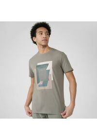 outhorn - T-shirt z nadrukiem męski. Okazja: na co dzień. Materiał: jersey, bawełna. Wzór: nadruk. Styl: casual #9