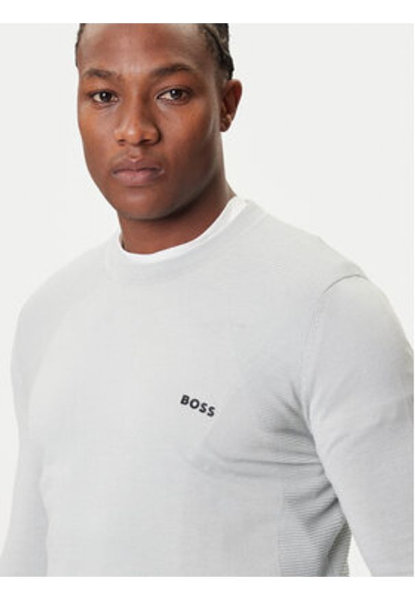 BOSS Sweter K_Momentum 50541944 Szary Regular Fit. Kolor: szary. Materiał: syntetyk