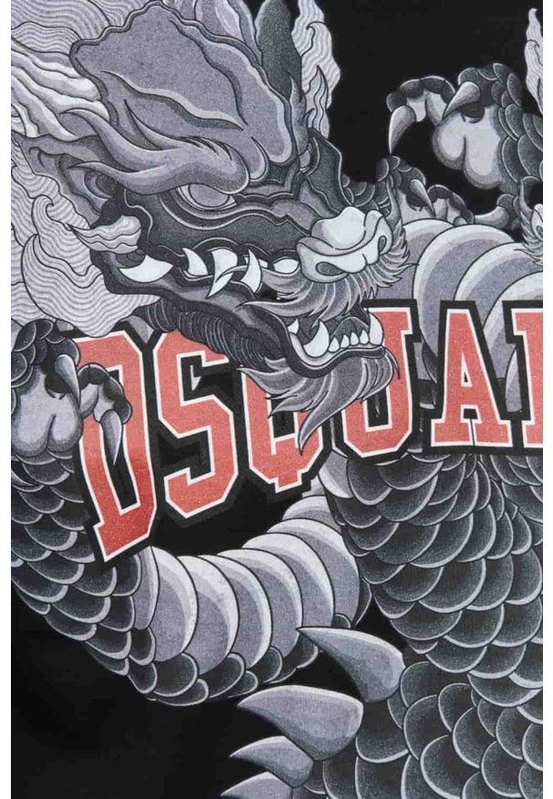 DSQUARED2 Czarny męski t-shirt Loose Fit Tee, Rozmiar M. Kolor: czarny