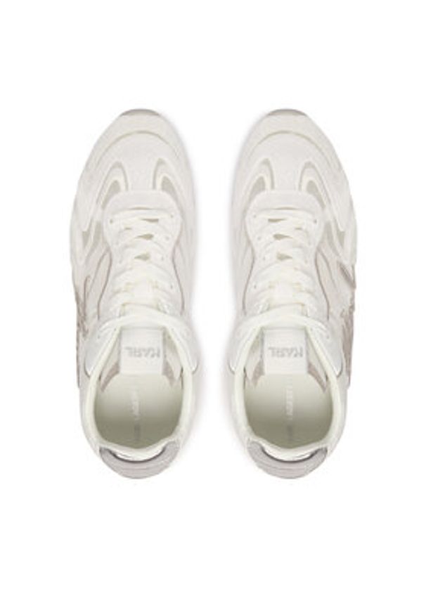 Karl Lagerfeld - KARL LAGERFELD Sneakersy KL65925 Biały. Kolor: biały. Materiał: skóra, zamsz