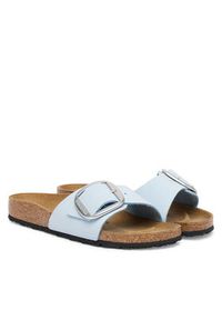 Birkenstock Klapki Madrid Big Buckle 1031798 Błękitny. Kolor: niebieski. Materiał: nubuk, skóra #5