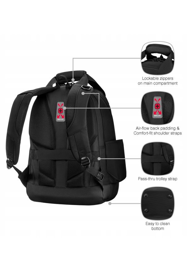 Plecak Wenger Advanced 16 Tool Backpack black