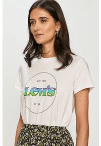 Levi's® - Levi's T-shirt. Okazja: na co dzień, na spotkanie biznesowe. Kolor: biały. Wzór: nadruk. Styl: biznesowy, casual
