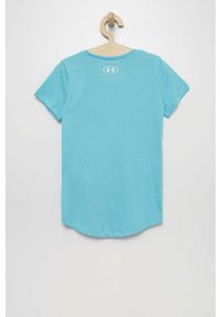 Under Armour t-shirt dziecięcy 1361182. Okazja: na co dzień. Kolor: niebieski. Materiał: dzianina. Wzór: nadruk. Styl: casual #5