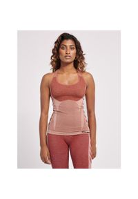 Damski tank top Hummel Clea. Kolor: czerwony, wielokolorowy, fioletowy. Materiał: dzianina, materiał