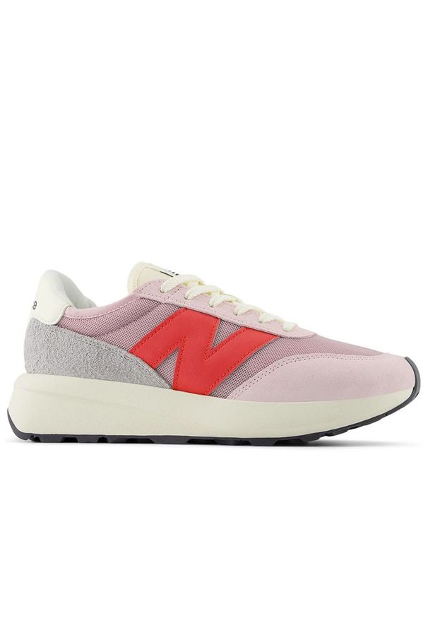 Buty New Balance U370DB - różowe. Zapięcie: sznurówki. Kolor: różowy. Materiał: skóra, guma, zamsz. Szerokość cholewki: normalna. Sezon: lato