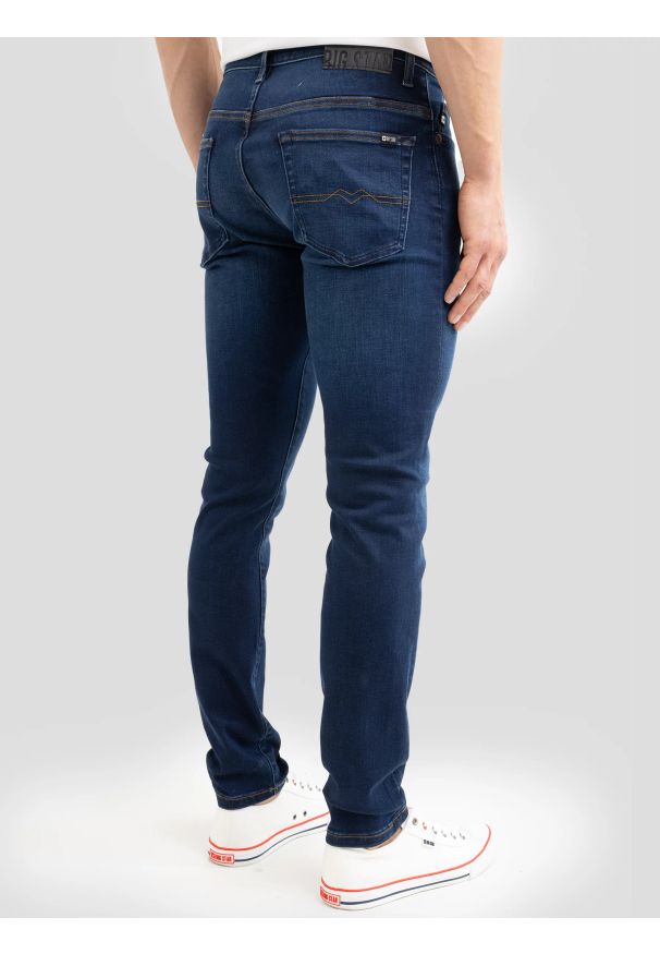 Big-Star - Jeansy męskie skinny niebieskie Deric 579. Okazja: na co dzień. Stan: obniżony. Kolor: niebieski. Styl: casual