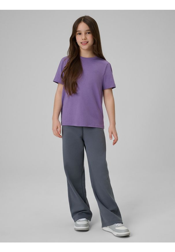 4f - 4F T-shirt regular gładki dziewczęcy (2-pack) - multikolor 146/152 (10-12 lat). Okazja: na co dzień, na uczelnię. Kolor: wielokolorowy. Materiał: bawełna, materiał. Wzór: gładki. Sezon: lato. Styl: casual, klasyczny