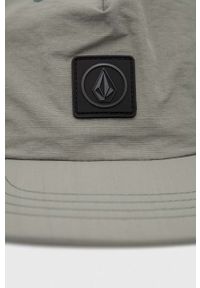 Volcom czapka z daszkiem kolor zielony z aplikacją. Kolor: zielony. Wzór: aplikacja #4