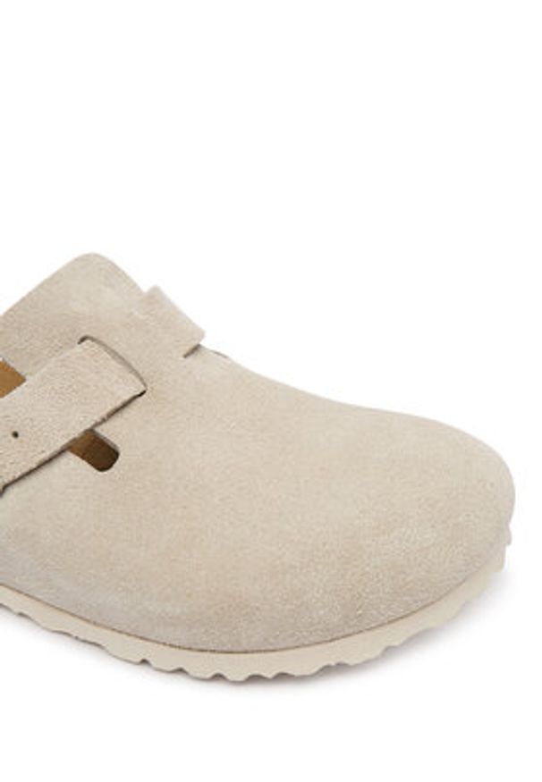 Birkenstock Klapki Boston 1031662 Beżowy. Kolor: beżowy. Materiał: skóra, zamsz
