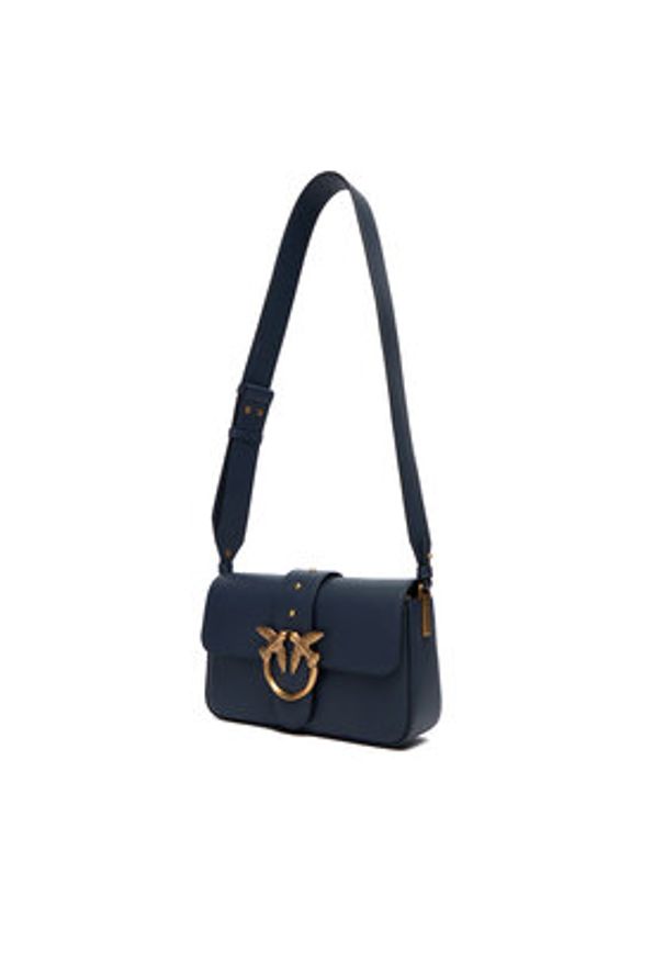 Pinko - PINKO Torebka Love One Mini Slouchy Fl AI 25-26 PLTT 104340 A0QO Niebieski. Kolor: niebieski. Materiał: skórzane