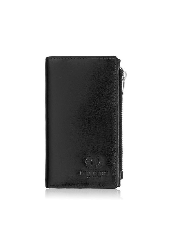 PAOLO PERUZZI - Portfel damski skórzany duży czarny z ochroną RFID Paolo Peruzzi T-140-BL. Kolor: czarny. Materiał: skóra