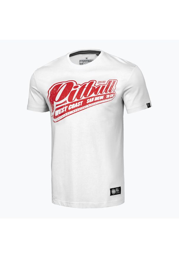PITBULL WEST COAST - Koszulka sportowa męska Pitbull West Coast Red Brand. Kolor: biały