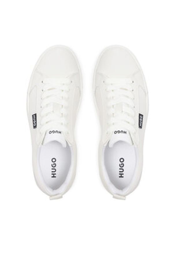 Hugo - HUGO Sneakersy Morrie 50536634 10263296 01 Biały. Kolor: biały. Materiał: skóra