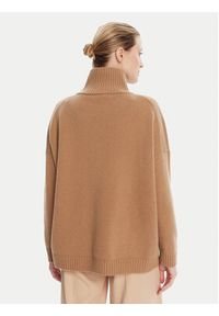 Weekend Max Mara Golf Borgia 2525366112 Beżowy Relaxed Fit. Typ kołnierza: golf. Kolor: beżowy. Materiał: wełna #4