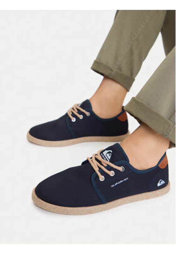 Quiksilver Espadryle CWBEO-WAVESTRIDE-02 Granatowy. Kolor: niebieski. Materiał: materiał