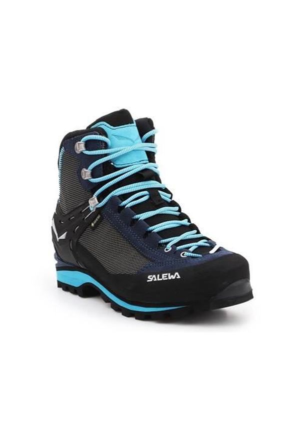 Buty trekkingowe damskie Salewa Salomon WS Crow Gtx. Wysokość cholewki: za kostkę. Zapięcie: sznurówki. Kolor: niebieski, wielokolorowy, brązowy, szary. Materiał: guma, materiał, syntetyk. Szerokość cholewki: normalna