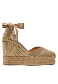 Castañer Espadryle Chiara/8Ed/032 023196 Złoty. Kolor: złoty. Materiał: materiał