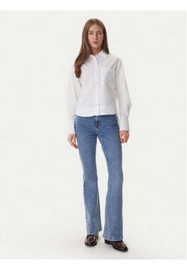 DKNY Koszula DJ6W2238 Biały Regular Fit. Kolor: biały. Materiał: bawełna