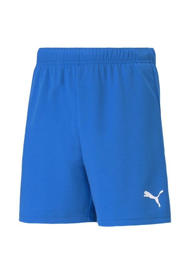 Puma - Spodenki TeamRISE Dla Dzieci. Kolor: niebieski. Styl: sportowy. Sport: turystyka piesza