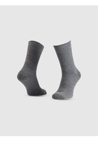 4f - 4F Skarpetki trekkingowe za kostkę męskie - szare 43-46. Kolor: szary. Technologia: Primaloft. Sport: wspinaczka, turystyka piesza