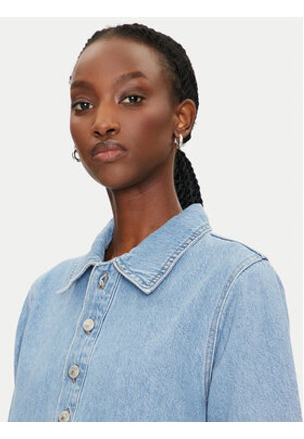only - ONLY Sukienka jeansowa Gry 15335635 Niebieski Regular Fit. Kolor: niebieski. Materiał: bawełna
