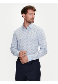 Calvin Klein Koszula K10K113168 Niebieski Slim Fit. Kolor: niebieski. Materiał: bawełna #1