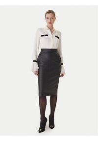 Elisabetta Franchi Koszula CA-131- 57E2-V390 Écru Regular Fit. Materiał: wiskoza