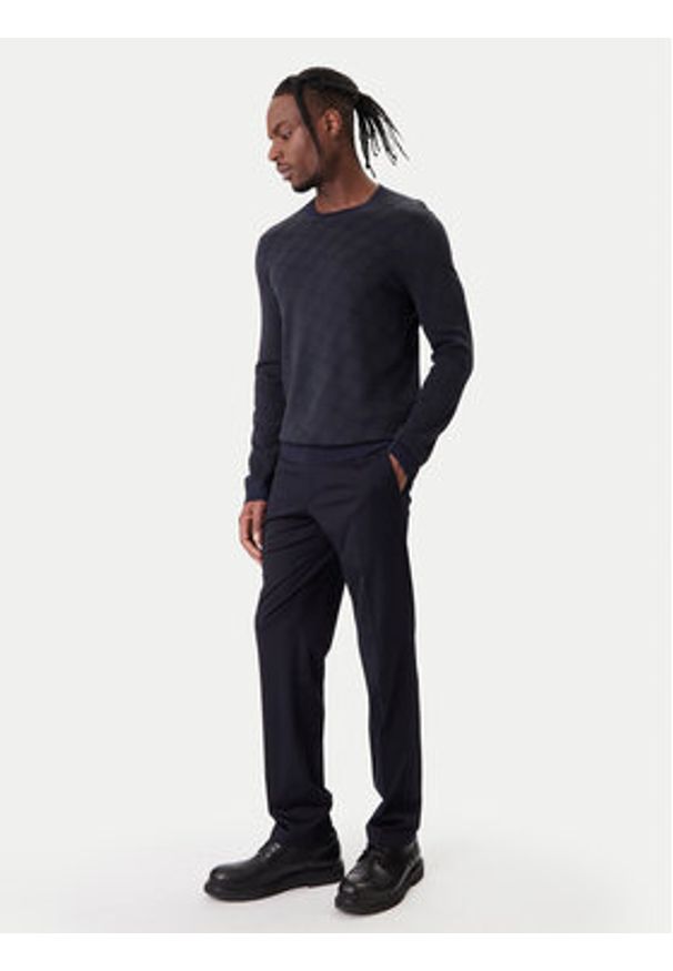 JOOP! Sweter 13Ravorono 10100436 30102137 Granatowy Regular Fit. Kolor: niebieski. Materiał: bawełna, wiskoza