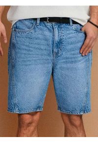 Sinsay - Szorty jeansowe loose - niebieski. Kolor: niebieski. Materiał: jeans