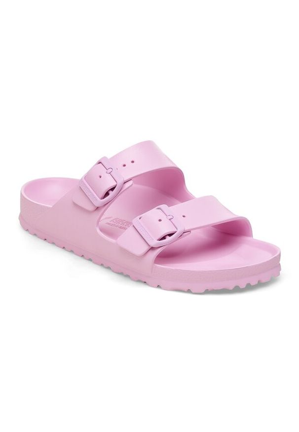 Birkenstock - Klapki damskie BIRKENSTOCK ARIZONA EVA FONDANT PINK. Okazja: na plażę, na spacer, na co dzień. Kolor: różowy. Materiał: materiał. Wzór: paski. Sezon: lato. Styl: klasyczny, casual