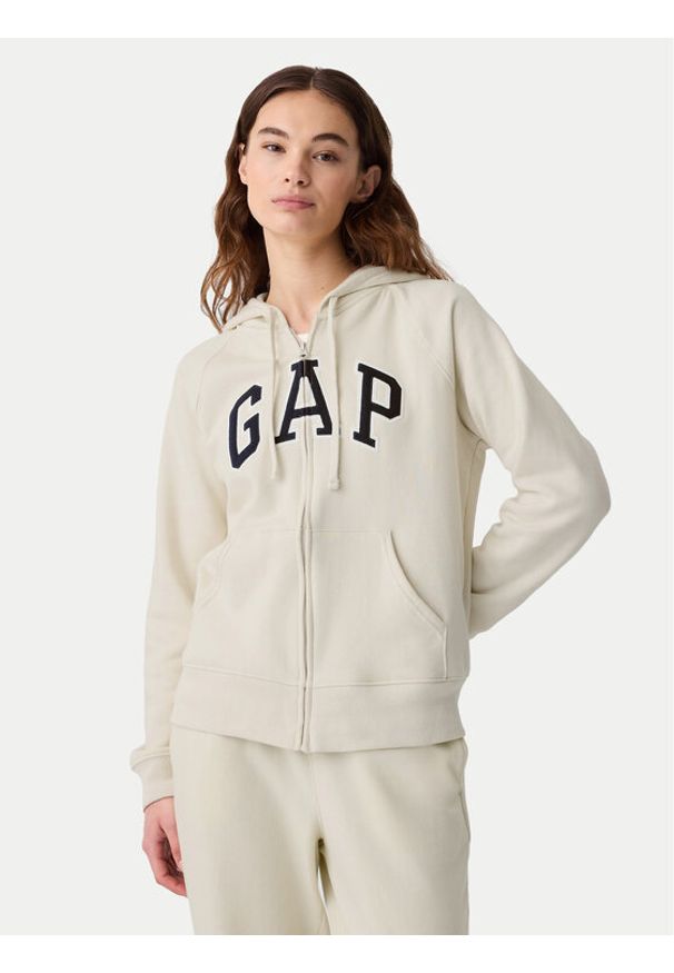 GAP - Gap Bluza 873024-15 Beżowy Regular Fit. Kolor: beżowy. Materiał: bawełna