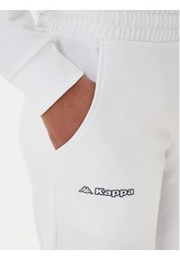 Kappa Spodnie dresowe Festa 331M34W Biały Regular Fit. Kolor: biały. Materiał: bawełna #4