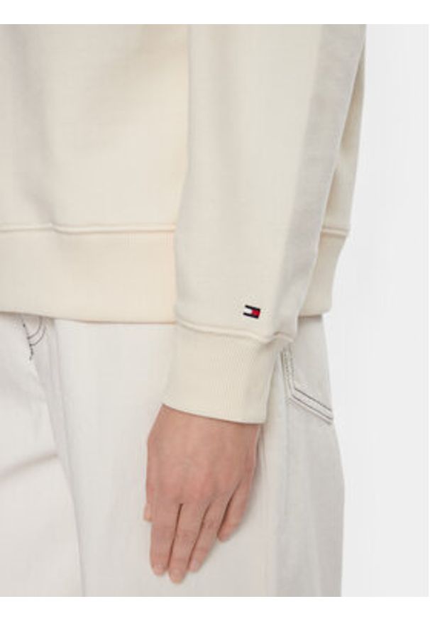 TOMMY HILFIGER - Tommy Hilfiger Bluza Monotype WW0WW42469 Beżowy Regular Fit. Kolor: beżowy. Materiał: bawełna