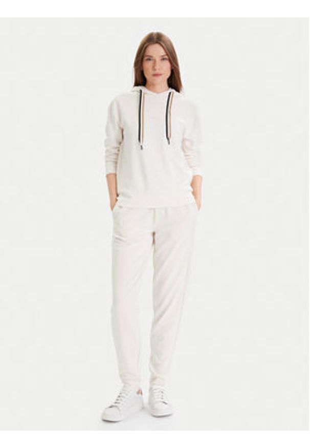 BOSS - Boss Spodnie dresowe CP Stripe 50524759 Écru Regular Fit. Kolor: kremowy. Materiał: bawełna
