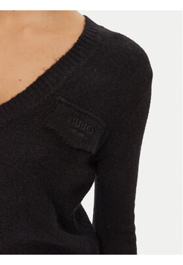 Liu Jo Sweter WF4431 MA49P Czarny Regular Fit. Kolor: czarny. Materiał: syntetyk