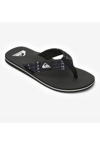 Japonki męskie Quiksilver Molokai Layback. Okazja: na plażę. Kolor: czarny. Materiał: syntetyk, kauczuk. Styl: sportowy