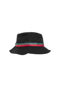 FLEXFIT - Stripe Bucket Hat. Kolor: czerwony, czarny, wielokolorowy