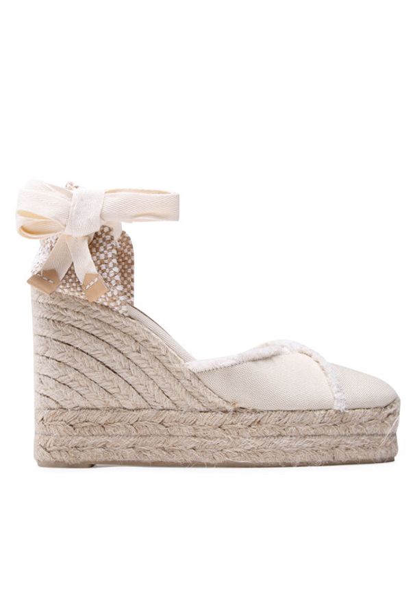 Castañer Espadryle Clarina/8ed/001 022997-203 Biały. Kolor: biały. Materiał: skóra