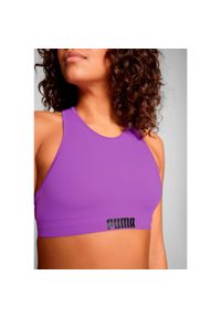 Góra od bikini Puma, racerback, fioletowym. Kolor: fioletowy. Materiał: poliester #1