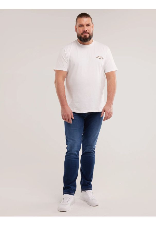 Big-Star - Jeansy męskie dopasowane granatowe Terry 499. Okazja: na co dzień. Stan: obniżony. Kolor: niebieski. Styl: casual